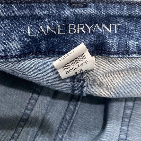 Lane Bryant distressed skinny jeans size 26 raw hem high waisted - Picture 8 of 14